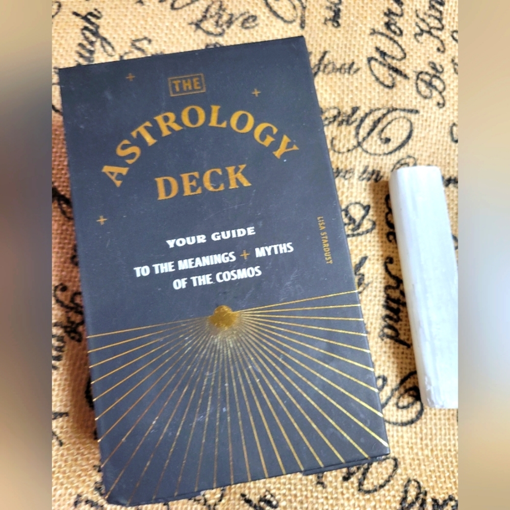 The Astrology Deck lot of 2 items w/selenite wand